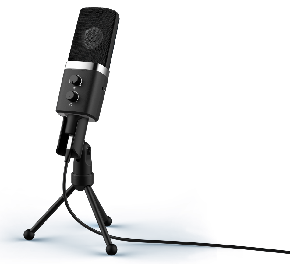 URAGE Stream 900 HD streaming mikrofon asztali karos állvánnyal, fekete (186087)