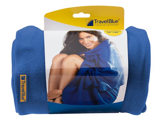 TRAVEL BLUE Travel Blanket - Coperta in pile (Blu)