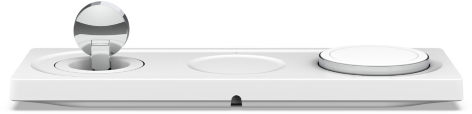 Oplaadstation met Apple Watch-oplader, oplaadpad en andere functies.