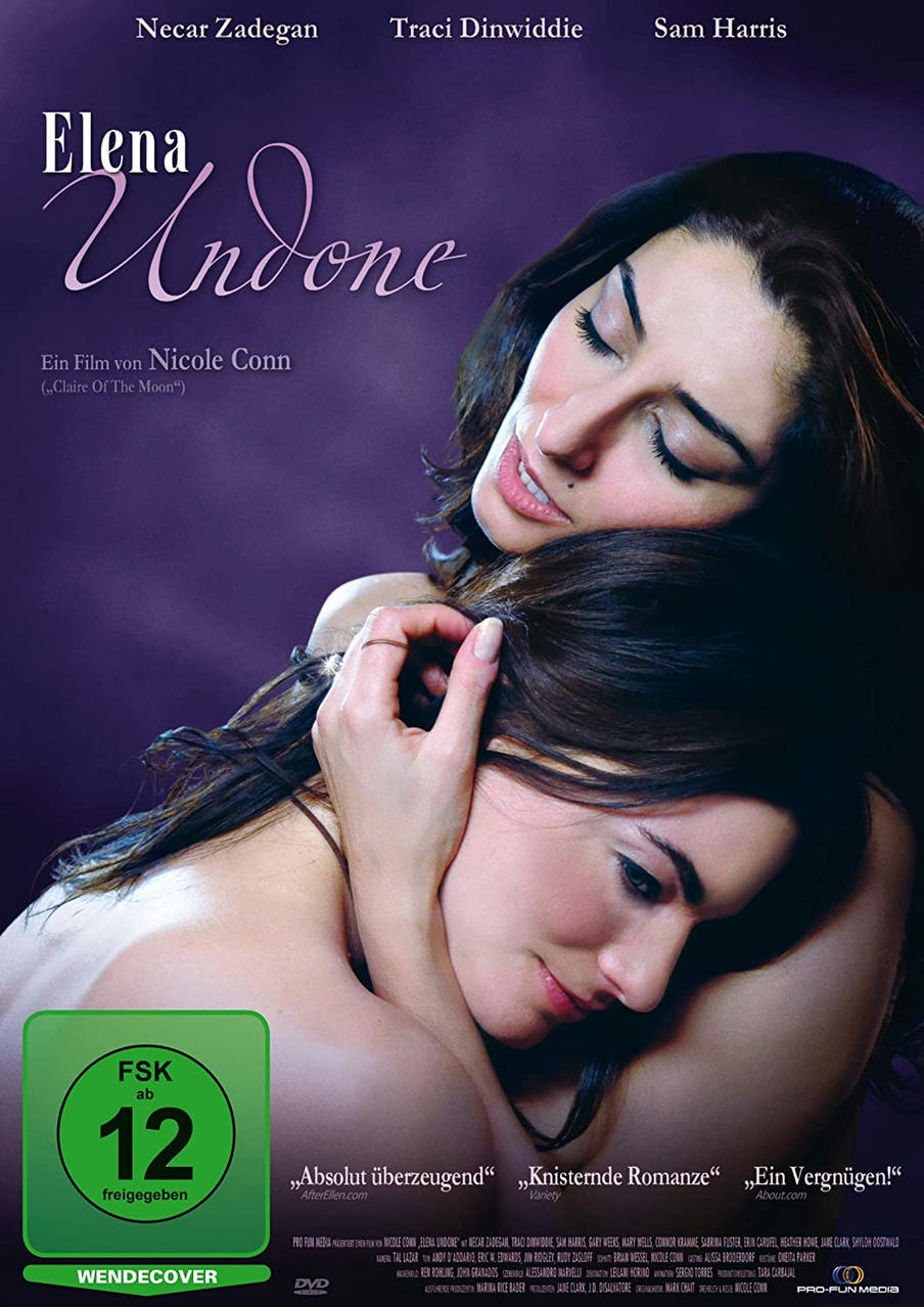 DVD-Cover: Zwei Frauen umarmen sich, mit dem Titel 'Elena Undone'.