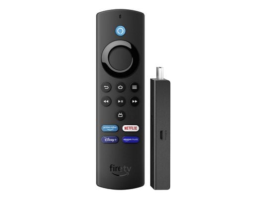 AMAZON Fire TV Stick Lite mit Alexa-Sprachfernbedienung Lite (ohne TV-Steuerungstasten) - TV-Stick (Schwarz)