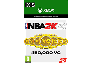 NBA 2K21: 450,000 VC játékbeli pénz (Elektronikusan letölthető szoftver - ESD) (Xbox One & Xbox Series X/S)