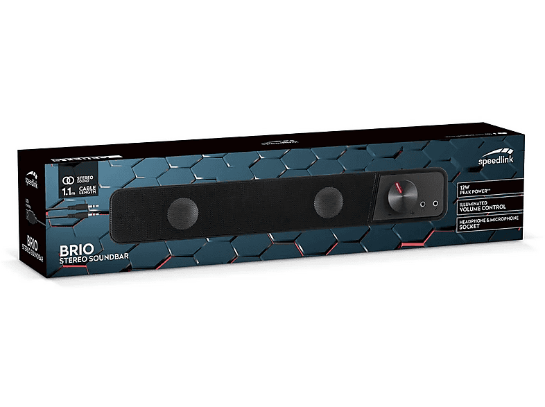 SPEEDLINK Brio Stereo Soundbar, black; Stereo-Soundbar — Foto 2 von 5