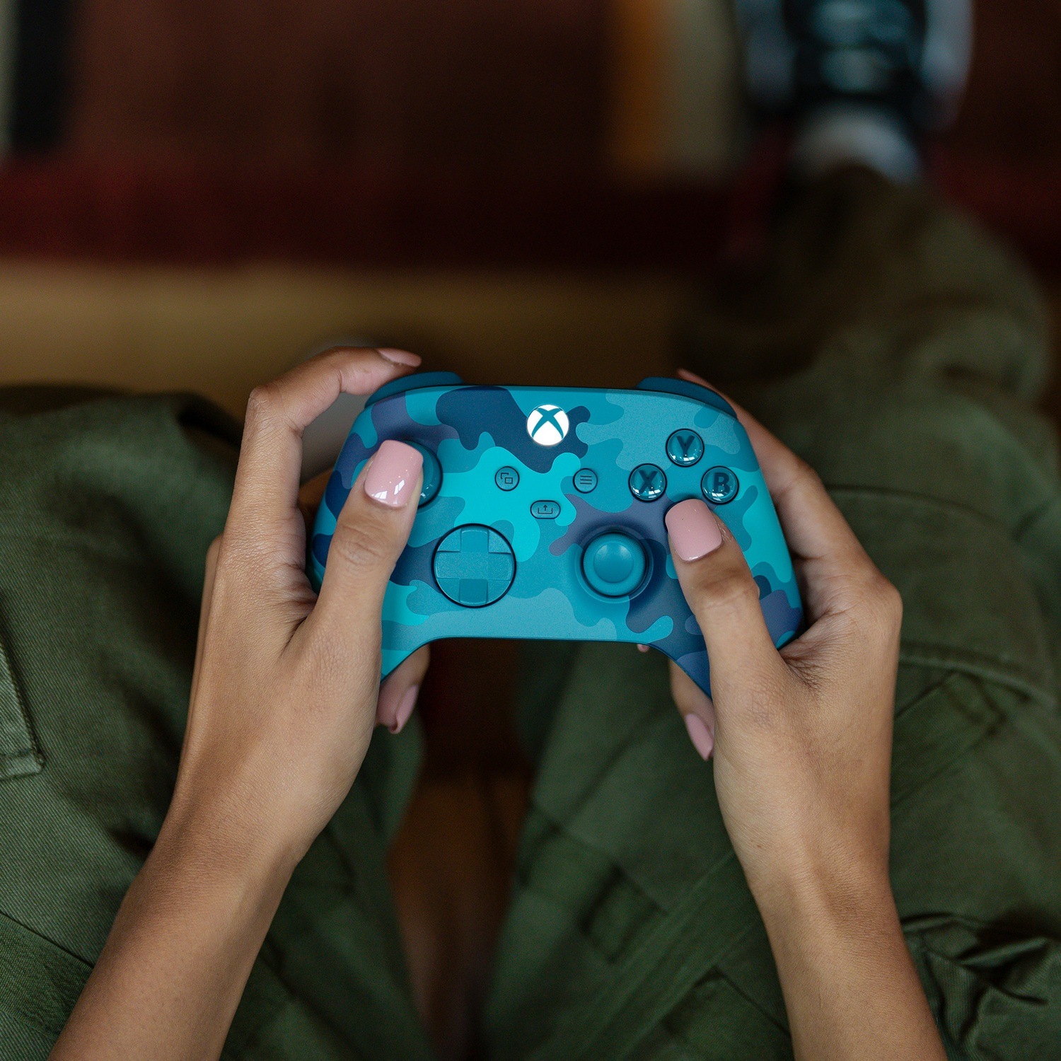 Mando Xbox - Microsoft Xbox Controller Wireless QAU-00074, Para Xbox, Bluetooth, Mineral Camo