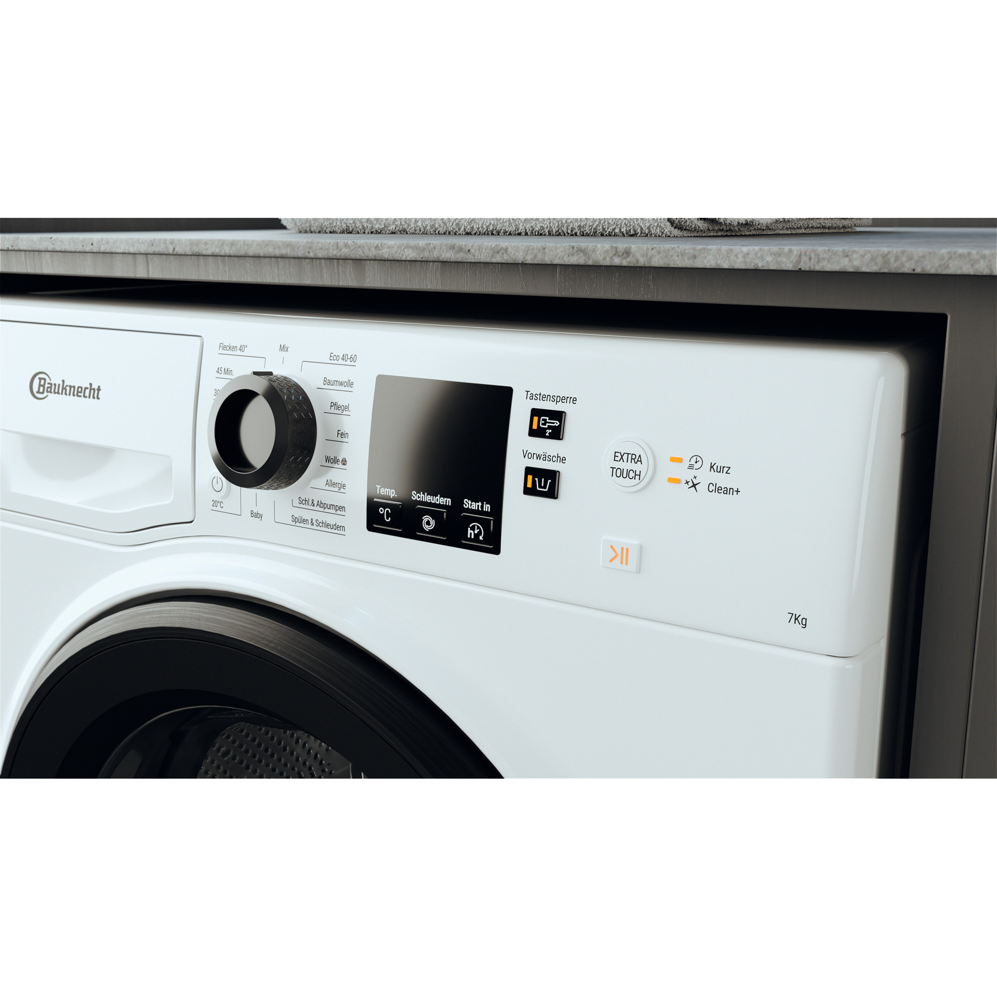 BAUKNECHT WM 7 M100 B Waschmaschine (7 kg, 1351 U/Min., B)