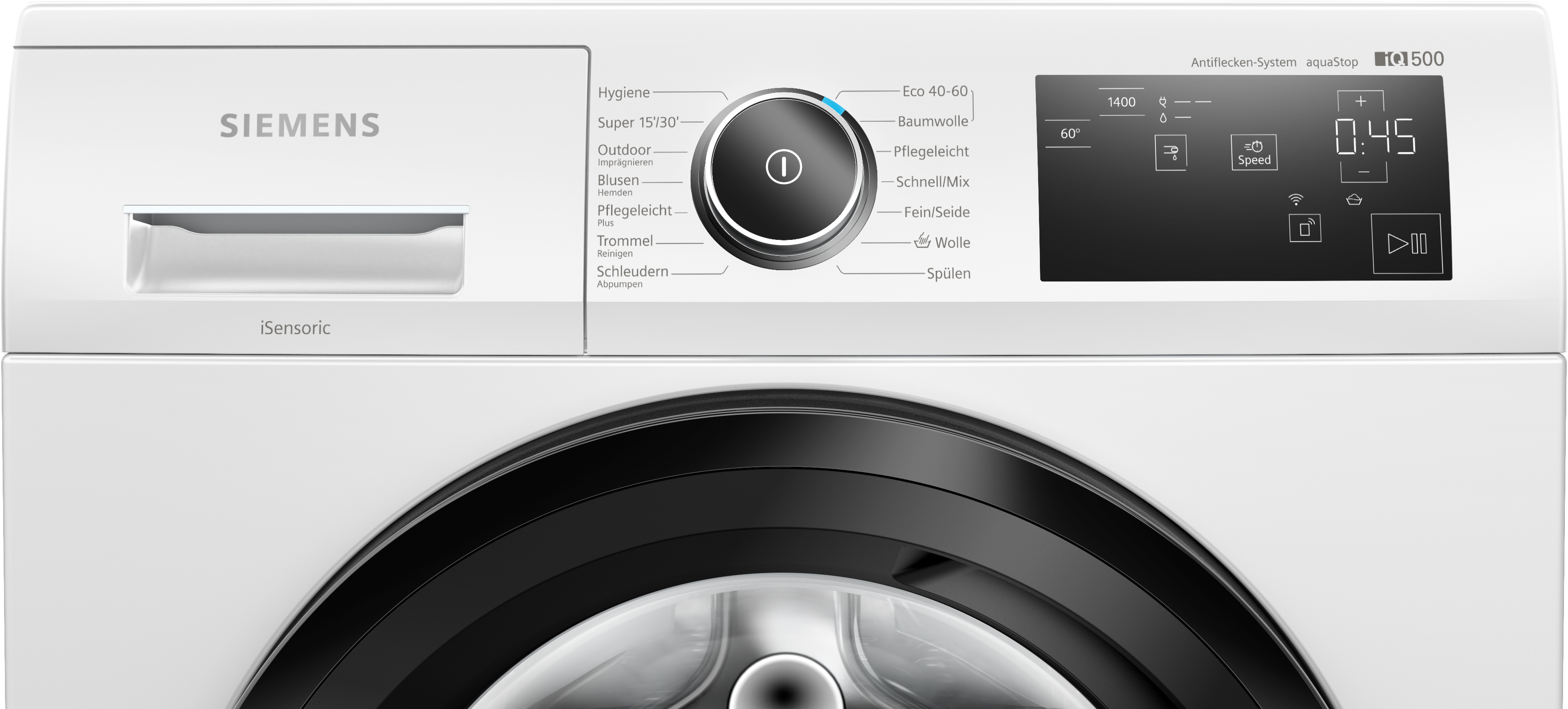 SIEMENS WM14UR5EM2 iQ500 Waschmaschine (9 kg, 1351 U/Min., A, Frontlader)