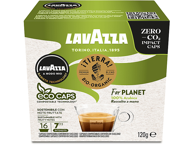 LAVAZZA Capsule Lavazza per macchine da caffè A Modo Mio TIERRA