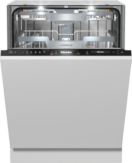 MIELE G 7695 SCVi XXL AutoDos, Knock2open Geschirrspüler (vollintegrierbar, Besteckschublade, 598 mm breit, 41 dB(A), A, Obsidianschwarz (Blende))