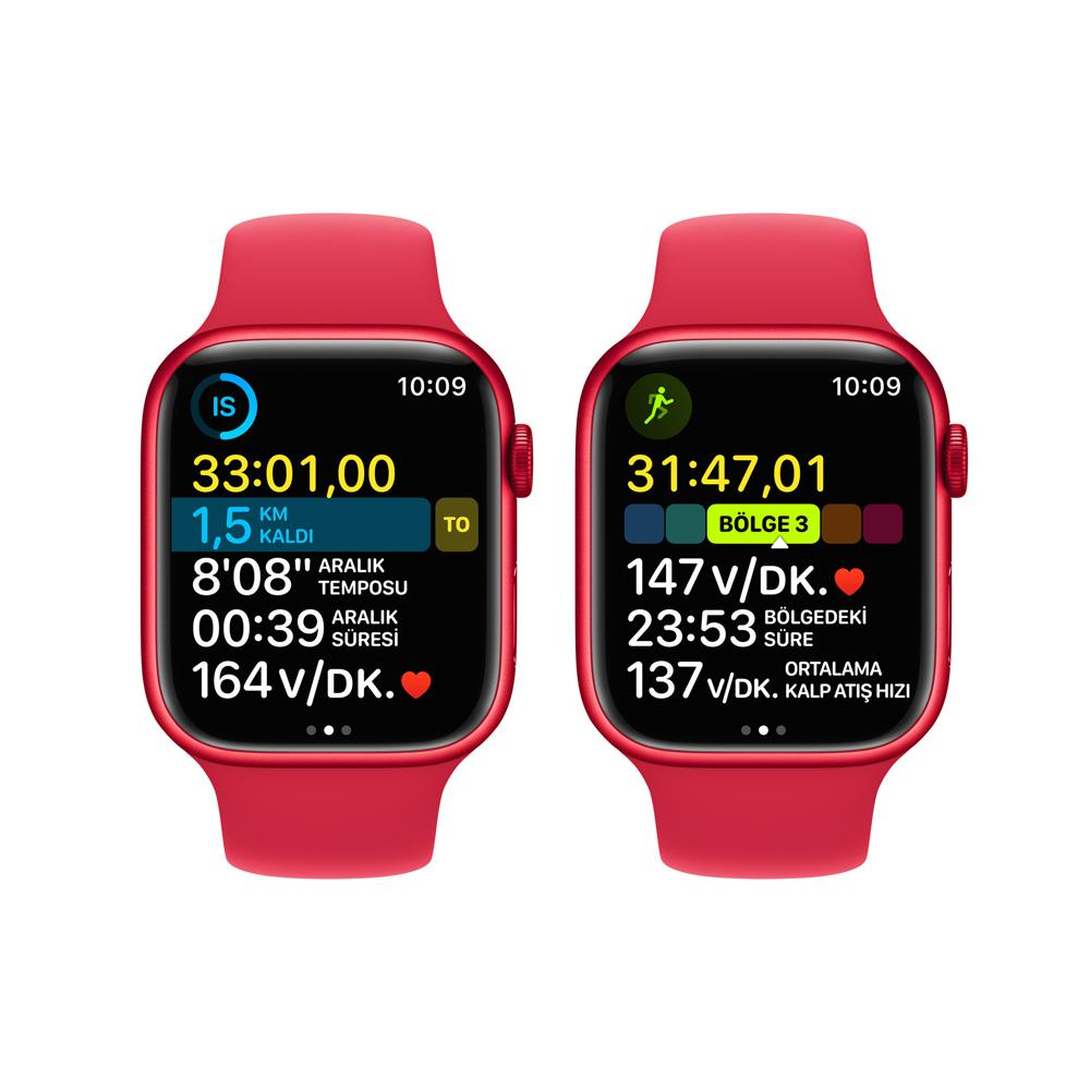 APPLE Watch Series 8 GPS + Cellular 45 mm MNKA3TU/A PRODUCT(RED) Alüminyum Kasa ve (PRODUCT)RED Spor Kordon