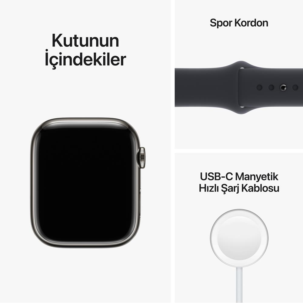 APPLE Watch Series 8 GPS + Cellular 45 mm MNKU3TU/A Grafit