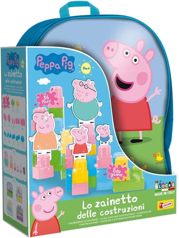Sac à dos Peppa Pig avec 36 blocs éducatifs à empiler