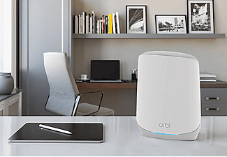 NETGEAR Mesh Router Orbi RBS760 Zusatzsatellit, WiFi 6, 5.4 Gbit/s, Tri-Band, 175m², Weiß