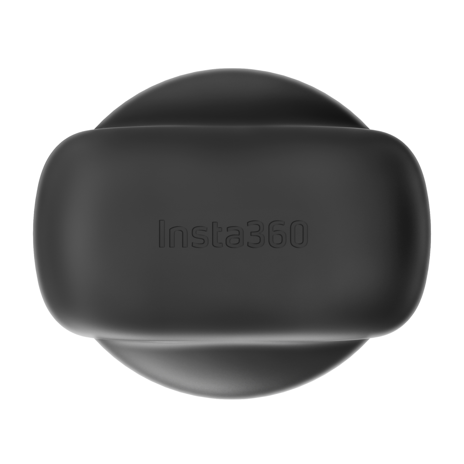 Una base per fotocamera Insta360 nera, con il logo al centro.