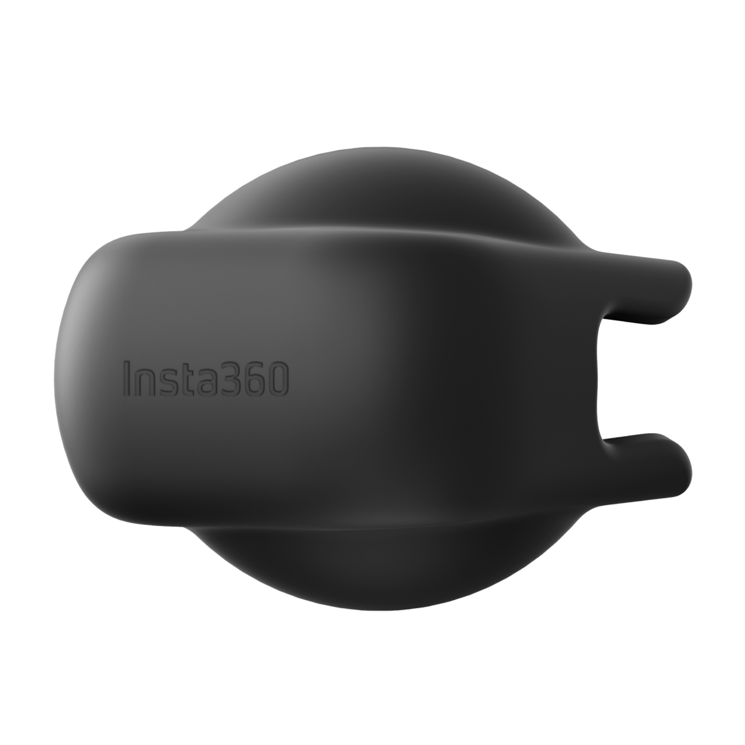 Un accessorio per fotocamera Insta360 nero con il nome dell'azienda sulla parte anteriore.