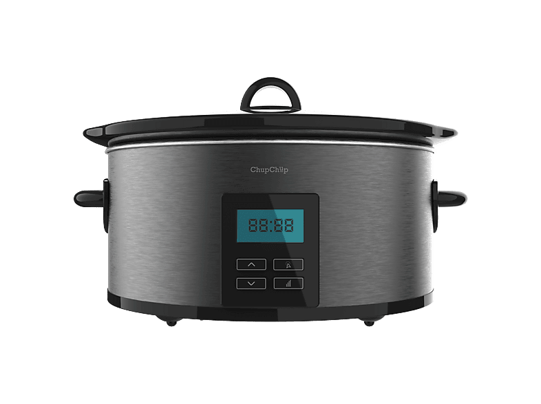 Olla - Cecotec Chup Matic, De cocción lenta, Cerámica, 5.5 l, Programable 24h, Temporizador, Inox