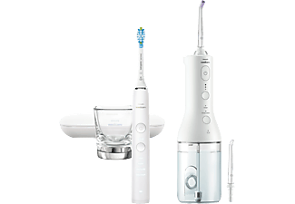 PHILIPS SONICARE DiamondClean 9000 HX3866/41 - Irrigatore orale + spazzolino elettrico (Bianco)