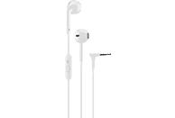 Aurculares de botón - CellularLine AUCAPSULEW, Micrófono, Blanco