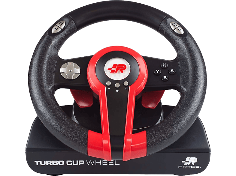Volante - FR Tec Switch Turbo Cup Wheel, Base con Pedales, Para PC; Nintendo Switch™, OLED™, Negro y rojo