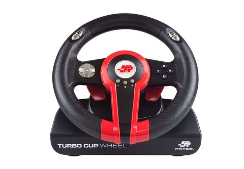 Volante  FR Tec Switch Turbo Cup Wheel, Base con Pedales, Para PC;  Nintendo Switch™, Switch OLED™, Negro y rojo