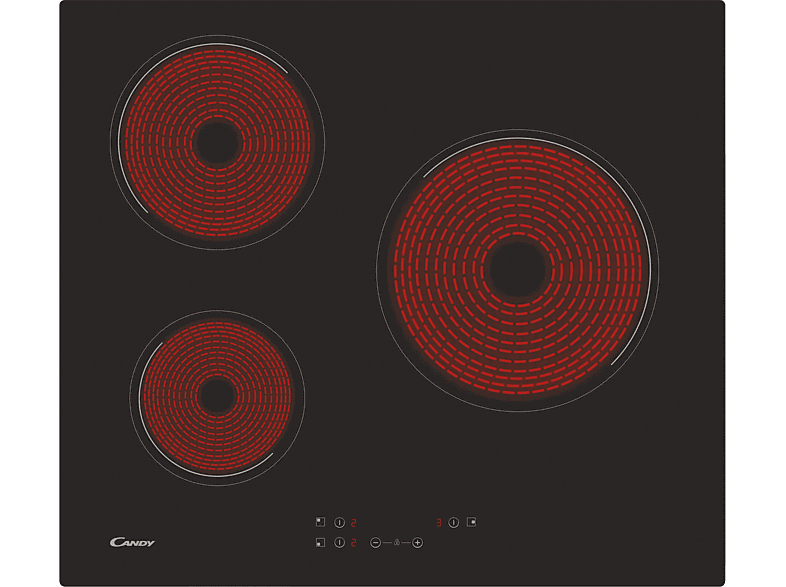 Pack Horno + Placa  Candy PCI27XCH63CC/4U2, Horno Multifunción, 65 l,  Inox, Vitrocerámica, 3 Zonas, Negro