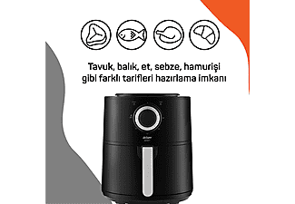 ARZUM AR2062-G Airtasty Air Fryer Sıcak Hava Fritözü Gümüş_2