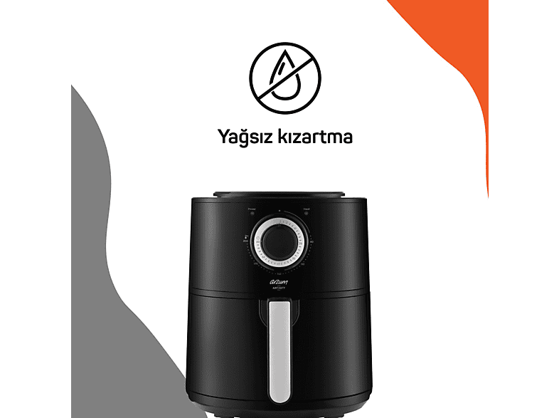 ARZUM AR2062-G Airtasty Air Fryer Sıcak Hava Fritözü Gümüş_3