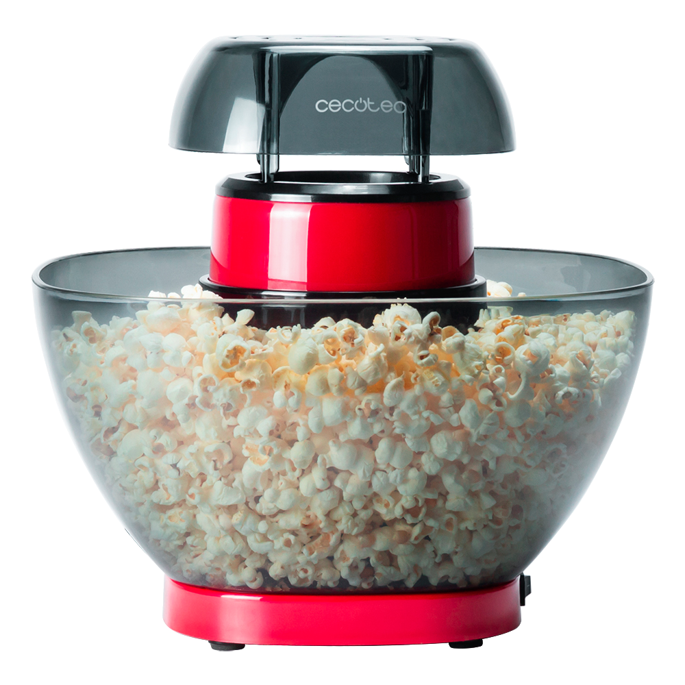 Palomitero - Cecotec Fun&Taste P'Corn Easy, 1200 W, Sistema por aire caliente, 80 g Palomitas, 3 Minutos, Rojo