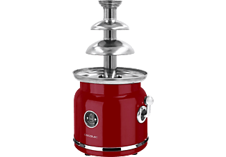 Fuente de chocolate - Cecotec Fun Chocolicious, 90 W, Acero inoxidable, 3 niveles, Rojo