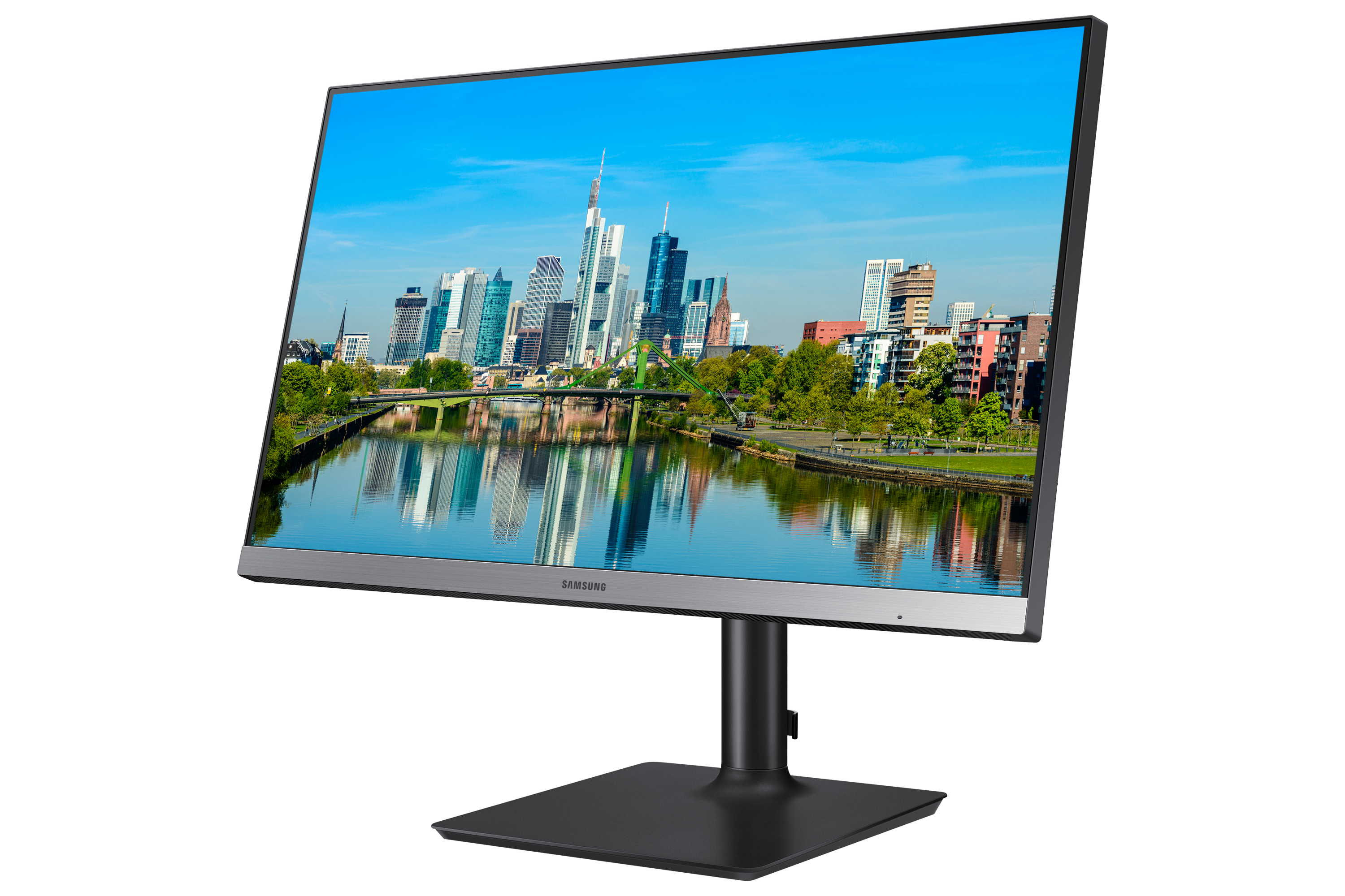 Monitor - Samsung LFF24T650FYR, 24" FHD, IPS, 5 ms, 75 Hz, Gris/azul oscuro