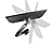 ISY Support pour moniteur Single Gaslift Noir (IMA-2000)