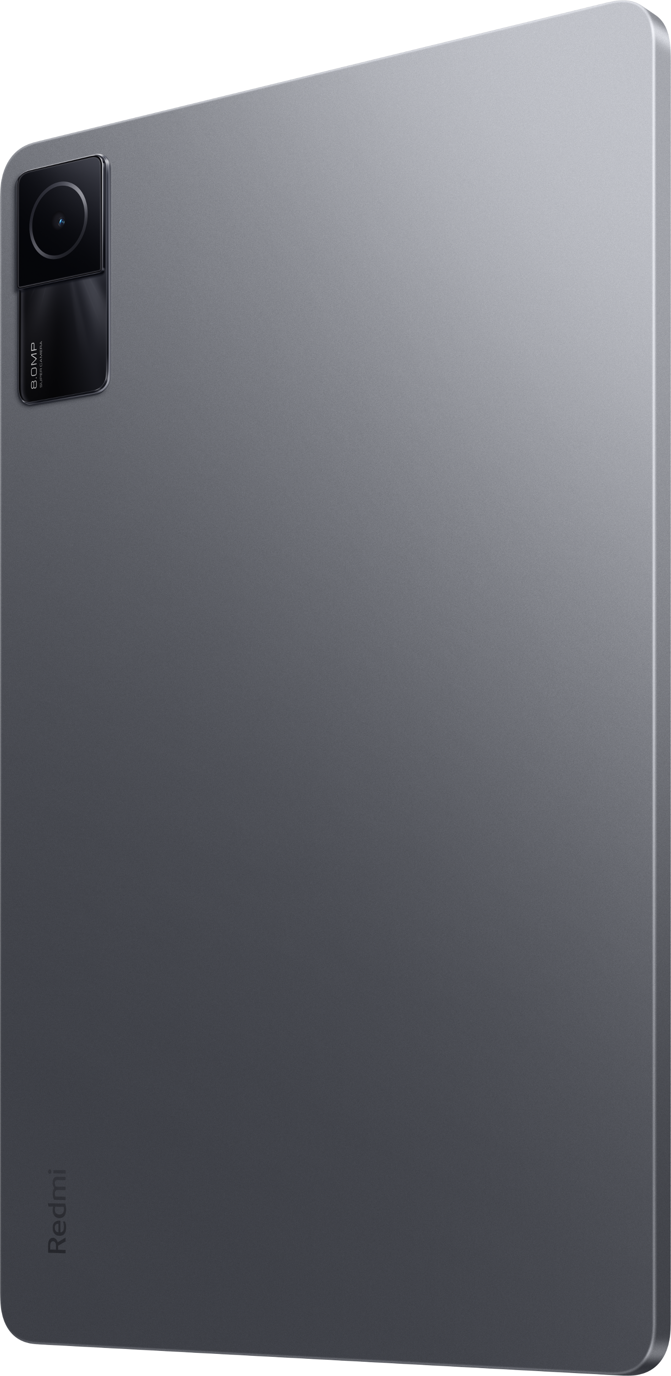 Ein graues Tablet mit einer Kamera in der oberen linken Ecke.