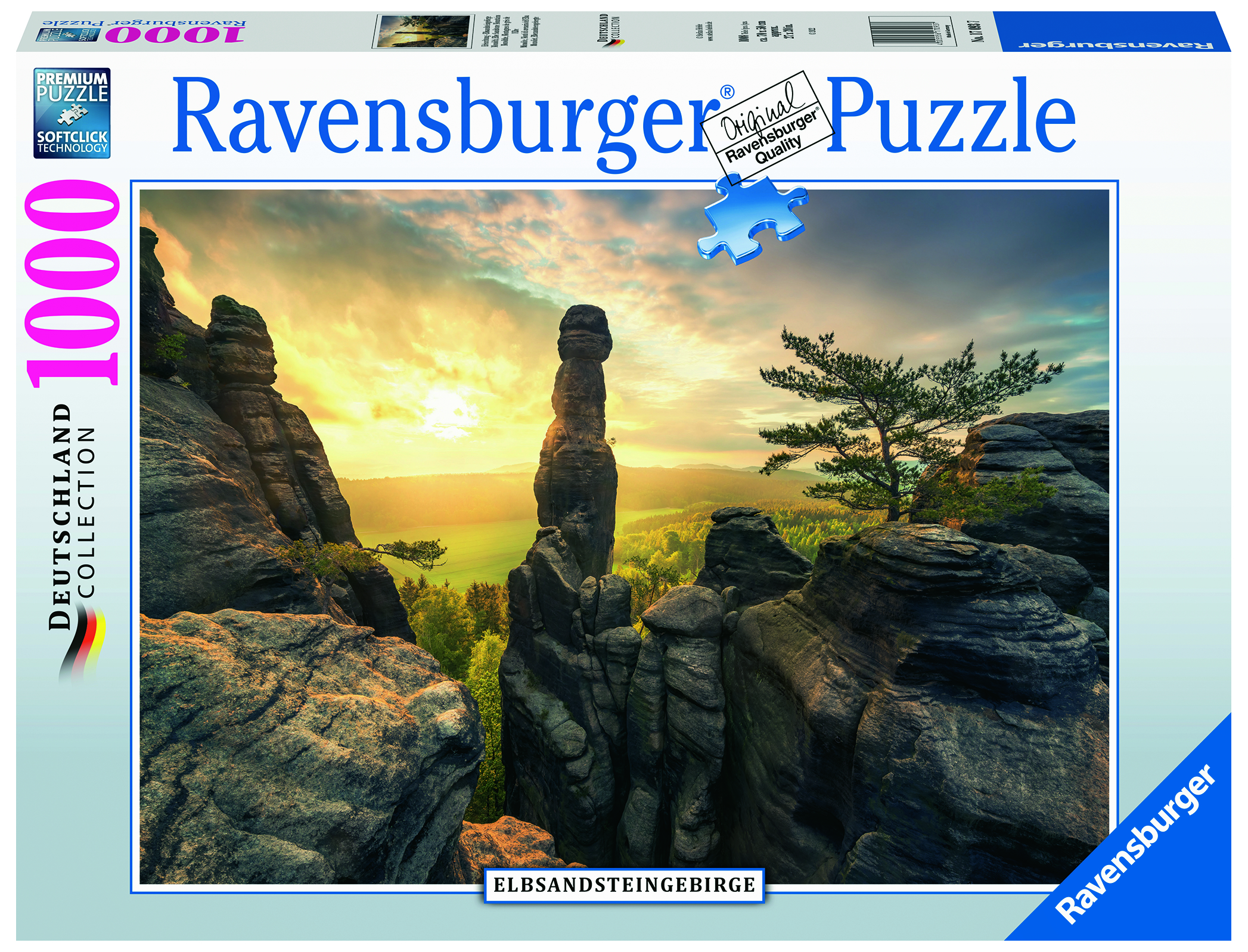 RAVENSBURGER 17093 Erleuchtung Mehrfarbig E§lbsandsteingebirge Puzzle 