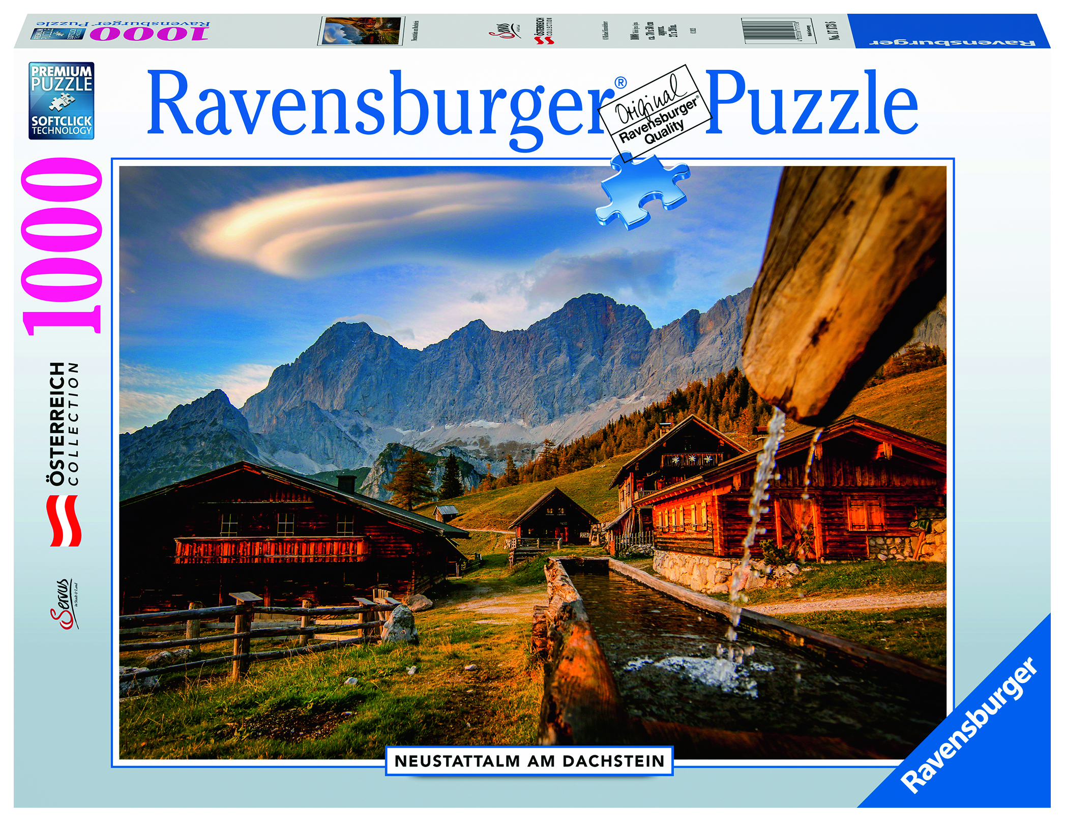 RAVENSBURGER 17173 Neustattalm am Puzzle Mehrfarbig Dachstein