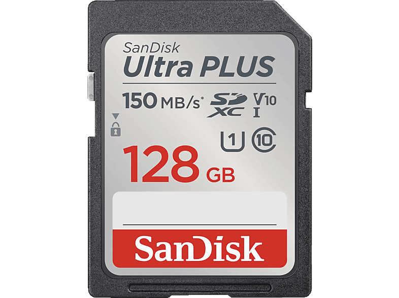 SDXC MB/s 150 SANDISK 128 SDXC™-UHS-I-Karte, GB, PLUS Speicherkarte,