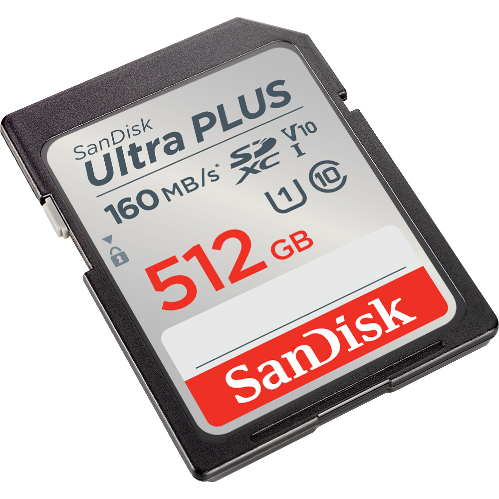SANDISK Ultra® PLUS SDXC™-UHS-I-Karte, SDXC 160 MB/s GB, 512 Speicherkarte