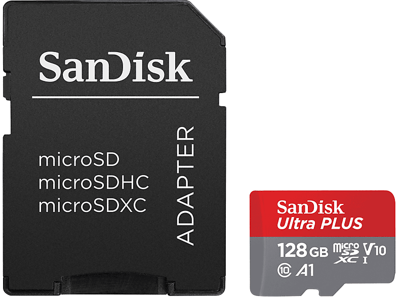 Thumbnail - SANDISK Ultra® PLUS microSDXC™‐UHS‐I‐Karte, Micro-SDXC Speicherkarte, 128 GB, 150 MB/s