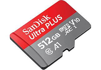 SANDISK Ultra® PLUS microSDXC™‐UHS‐I‐Karte, Micro-SDXC Speicherkarte, 512 GB, 160 MB/s
