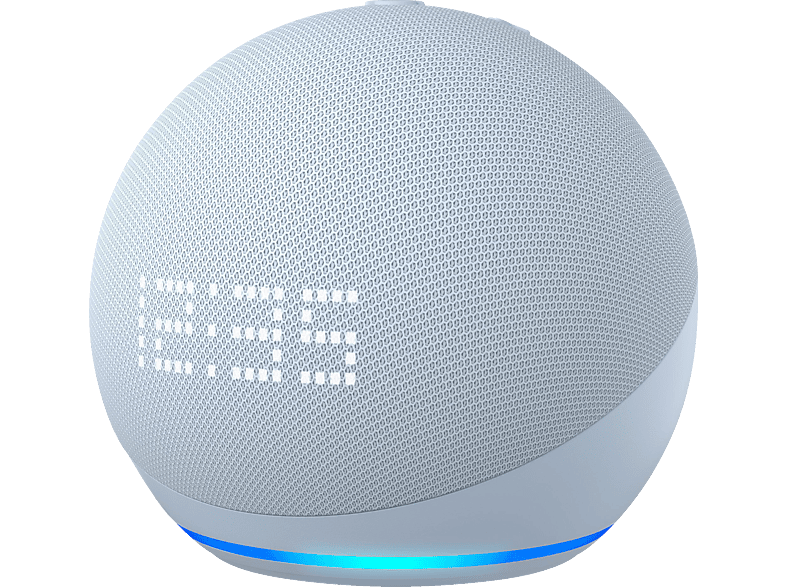 Gen, Smart Echo AMAZON Dot Uhr, Graublau Alexa mit (5. Speaker, 2022)