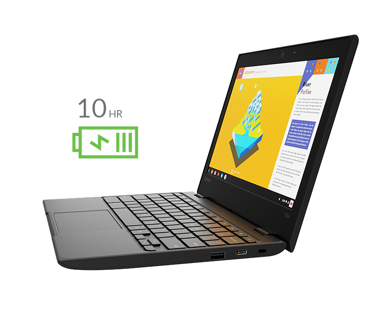 Portátil - Lenovo 100e Chromebook 2nd Gen, 11.6" HD, Intel® Celeron® N4020, 4GB RAM, 32GB eMMC, UHD Graphics 600, Chrome OS