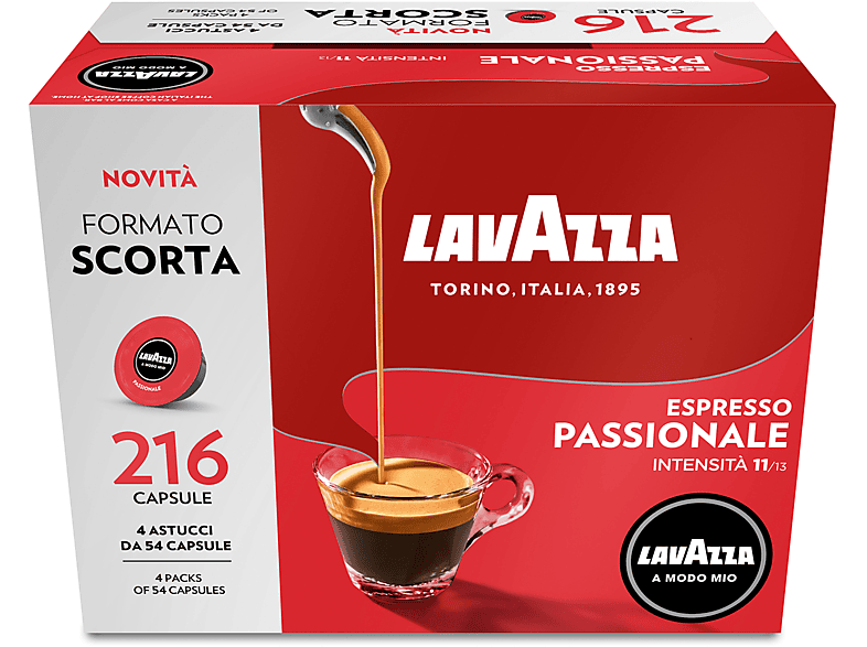 Lavazza Caffè In Capsule Passionale 216 Capsule, Lavazza A Modo Mio, 1,62 Kg