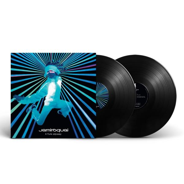 Jamiroquai vinylplaat. De achtergrond is wit.