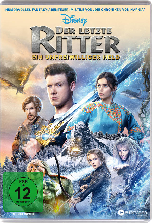 DVD-Cover mit einer Filmszene mit vier Personen, einem Schloss, Schnee und dem Titel 'Der Letzte Ritter'.