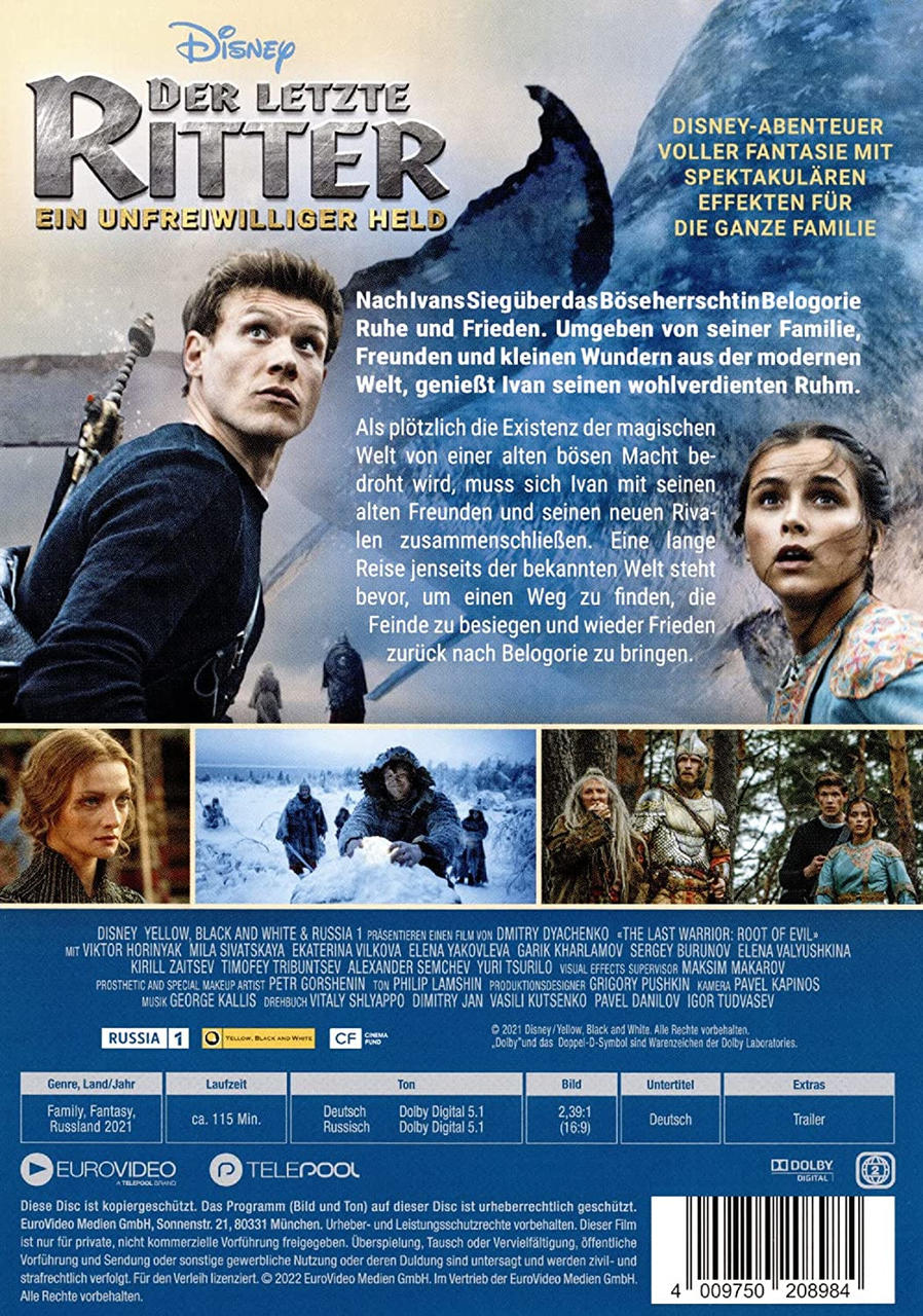 Filmdvd-Cover mit Text und Schauspielern. Rückseite mit Bildern und Text in einer Fremdsprache.