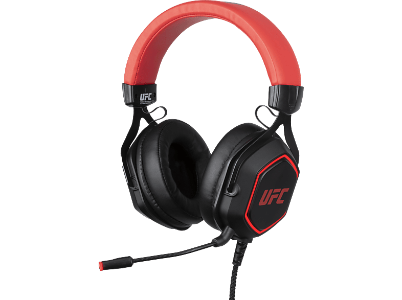 KONIX Gaming Headset 7.1 UFC, Overear Gaming Headset Rot/Schwarz