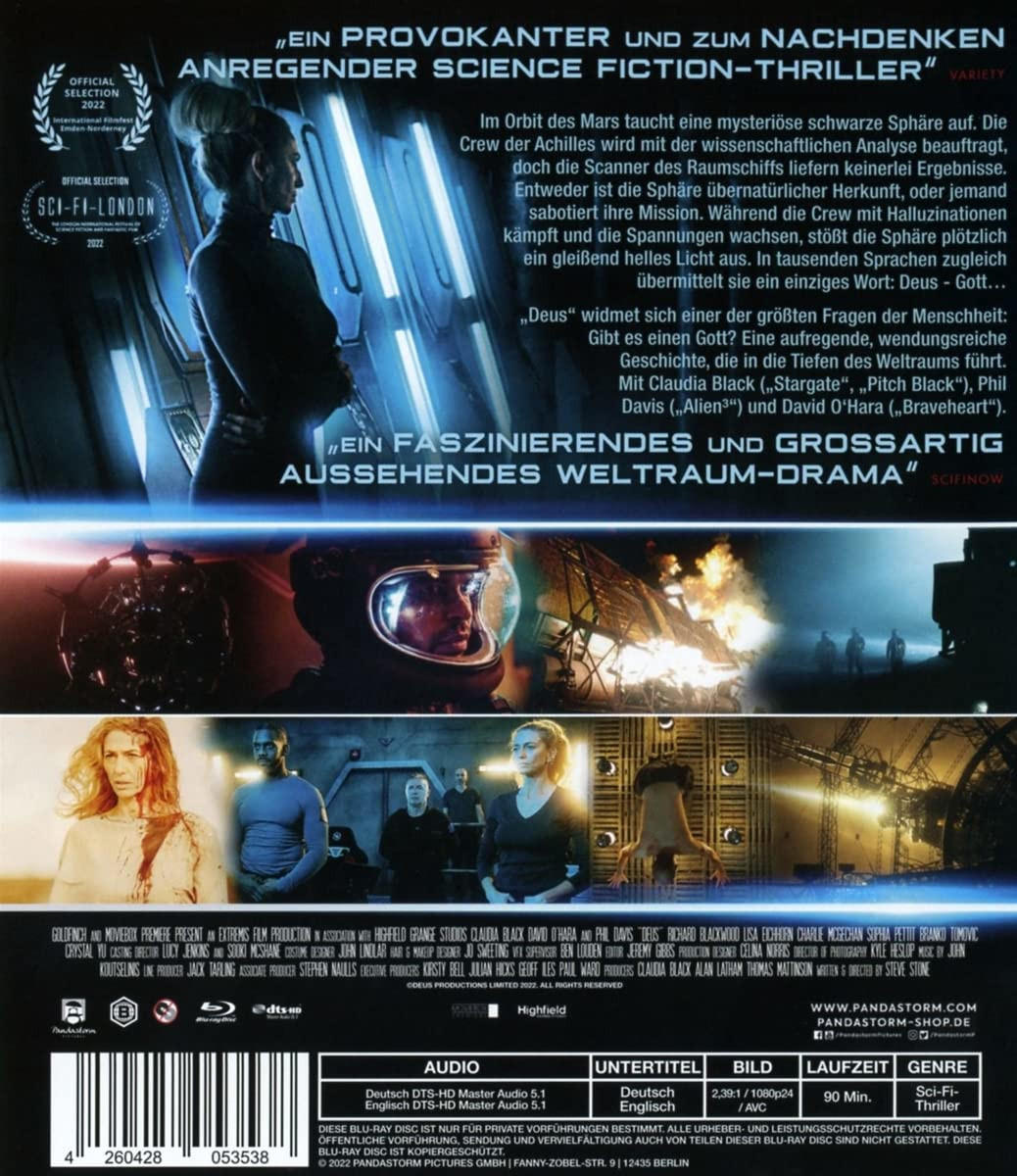 Filmposter. Eine Frau blickt aus einem Raumschiff. Text auf Deutsch mit Besetzung und Auszeichnungen.