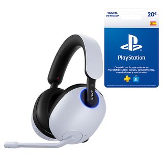 Auriculares gaming - Sony INZONE H9 + Tarjeta PlayStation 20€, Noise Cancelling, Inalámbricos, Sonido espacial 360, 32 horas, Micrófono, PC / PS5