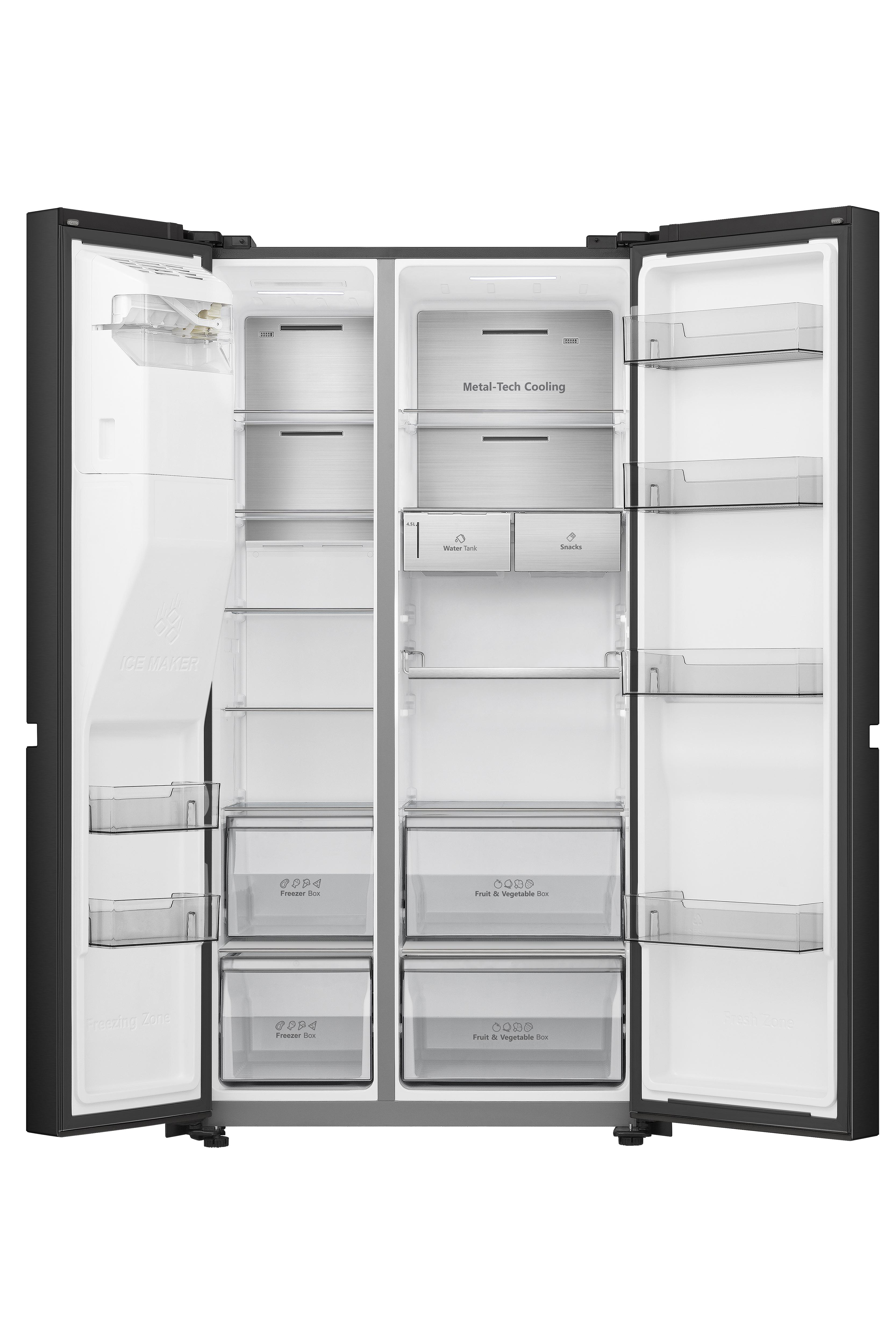 HISENSE RS818N4TFE  Side-by-Side (632 l, E, 1790 mm hoch, Schwarz)