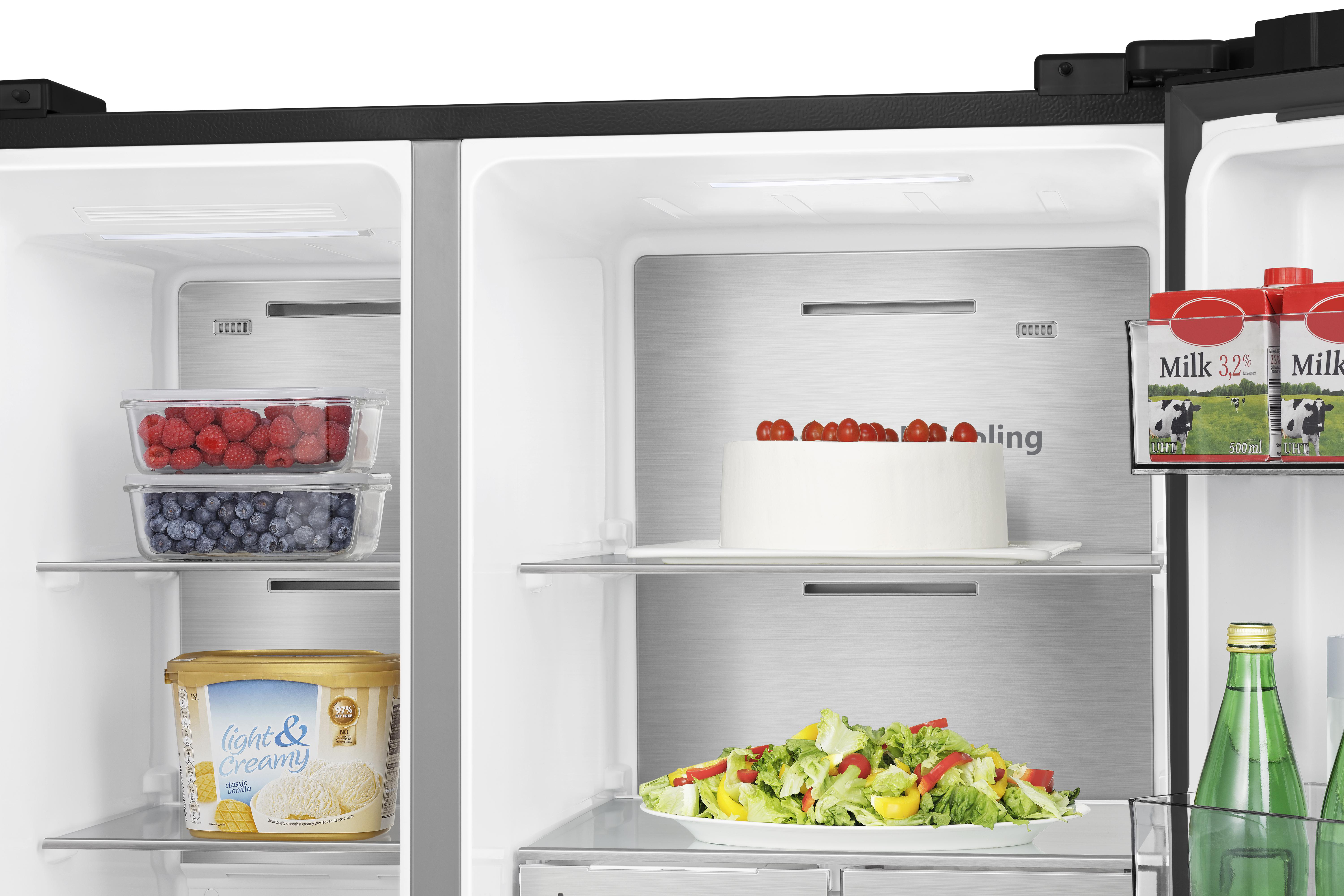 HISENSE RS818N4TFE  Side-by-Side (632 l, E, 1790 mm hoch, Schwarz)