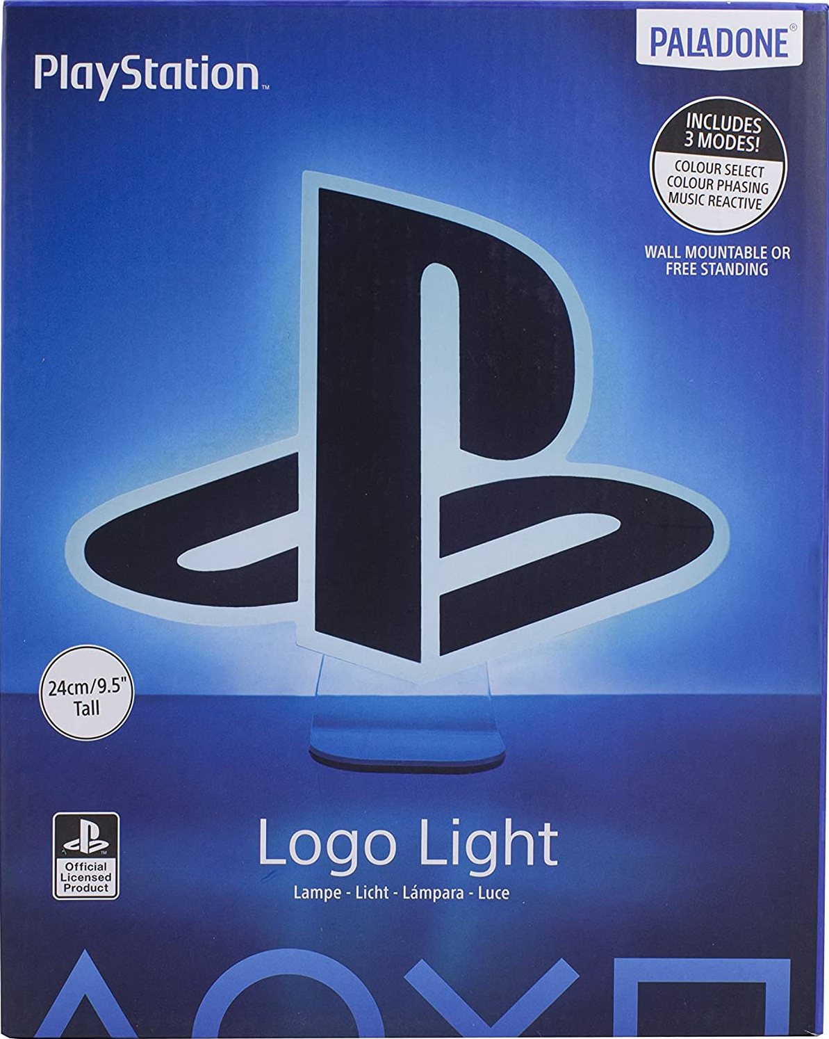 PALADONE PlayStation Logo Light - Lumière de décoration (Blanc/Noir/Transparent)