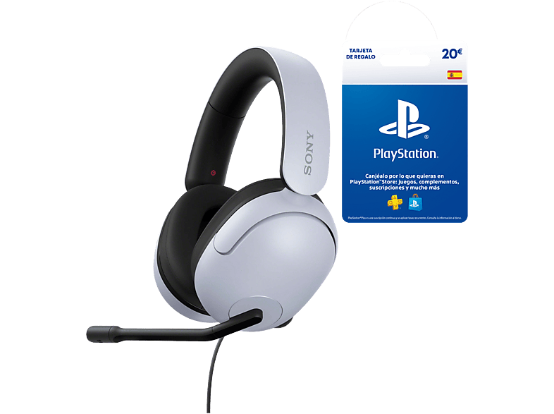 Auriculares gaming  Sony INZONE H9 + Tarjeta PlayStation 20€, Noise  Cancelling, Inalámbricos, Sonido espacial 360, 32 horas, Micrófono, PC / PS5